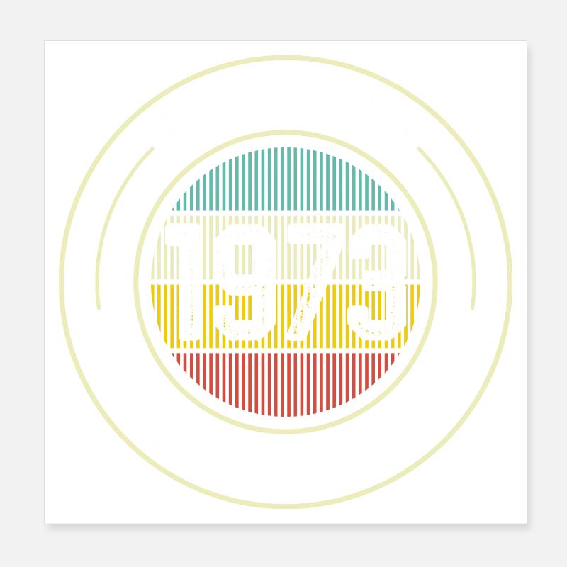 Originalteile-Abzeichen von 1973 Poster 20x20 cm