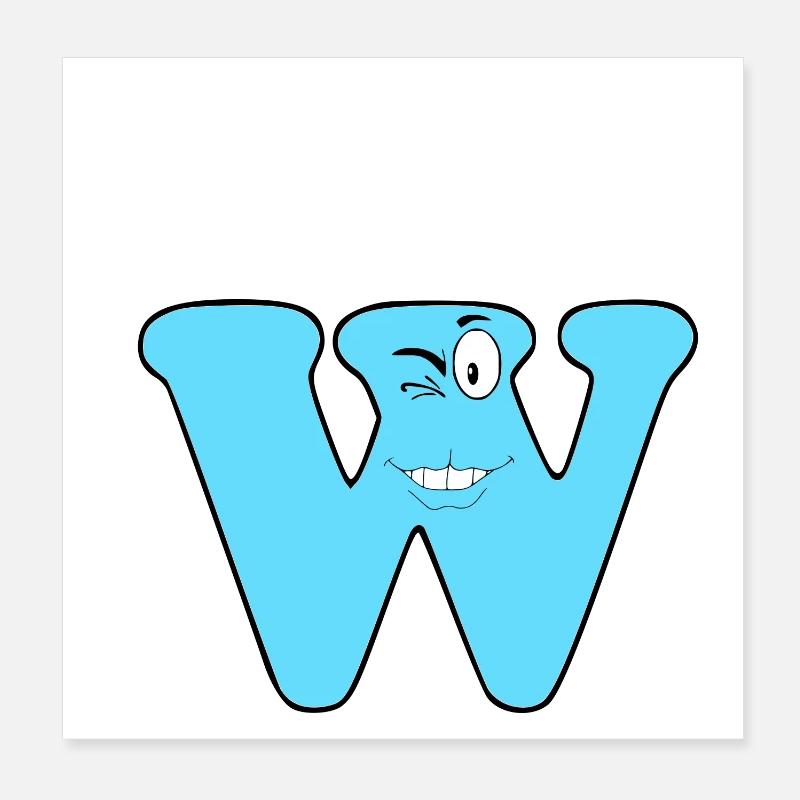 W Poster 20 x 20 cm