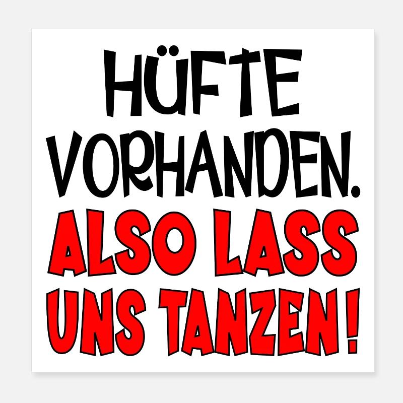 TANZEN HÜFTE Poster 20x20 cm