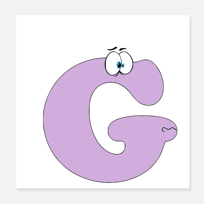 G - Poster 20x20 cm - Weiß