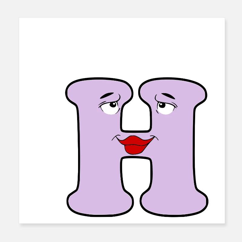 H Poster 20 x 20 cm