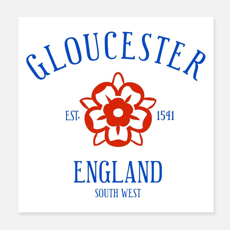 GLOUCESTER England Poster 20x20 cm