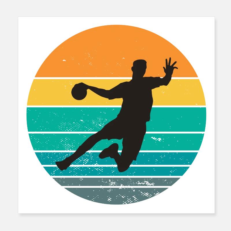 handball, handball fan, playing handball Poster 8" x 8" (20x20 cm)