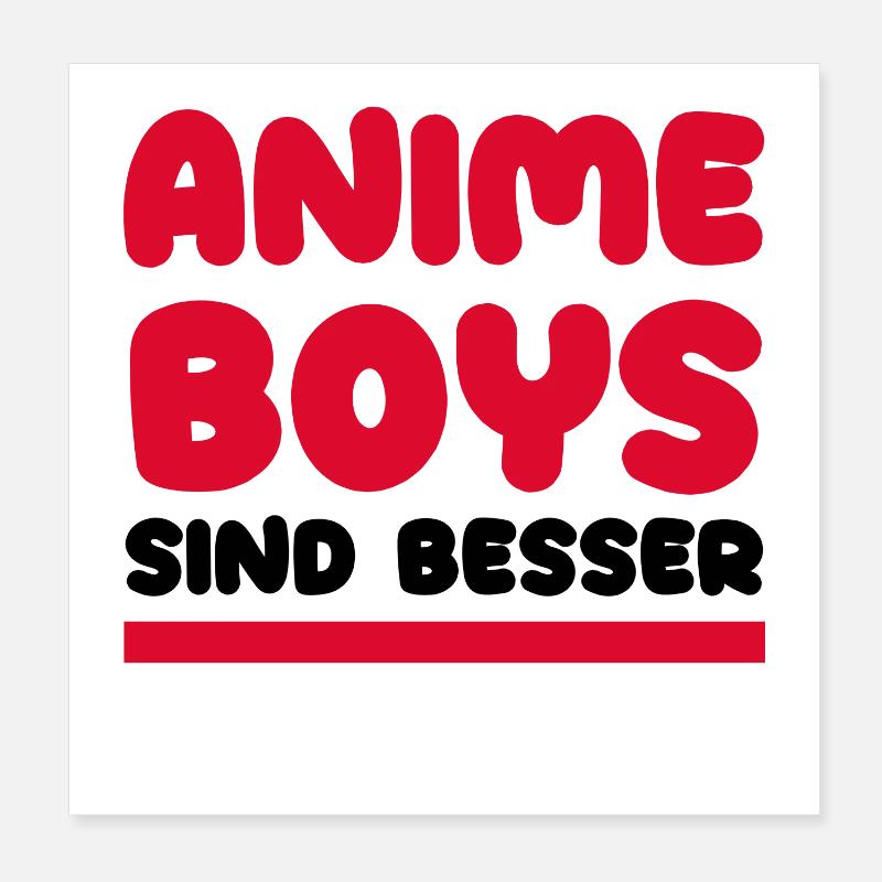 Anime Comic Statement Manga Popkultur Asiatisch Poster 20x20 cm