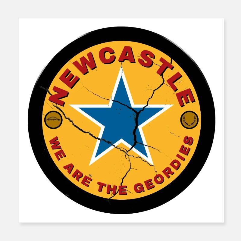 Fissure Blue Star Poster 20 x 20 cm