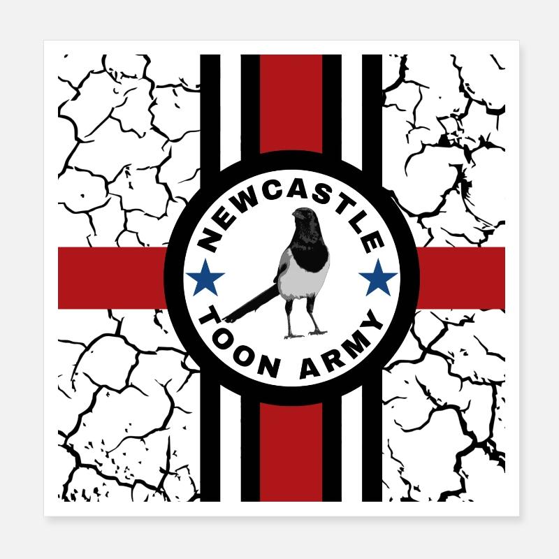 Magstripe England Crack - Poster 20x20 cm - Weiß