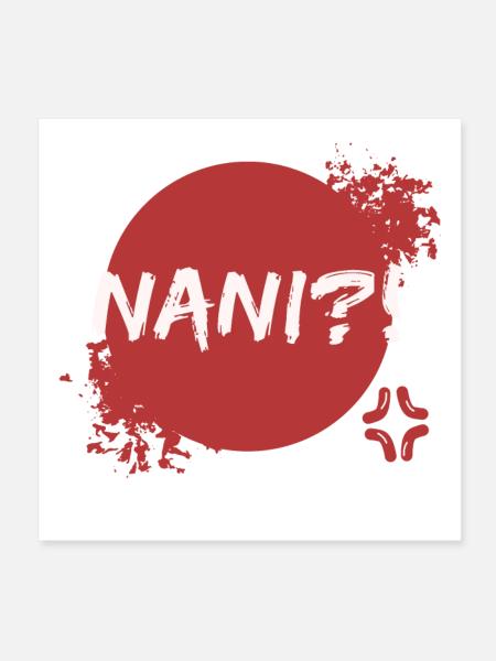 Anime Manga Citation Geek de la culture pop japonaise - Poster 20 x 20 cm - blanc - Devant
