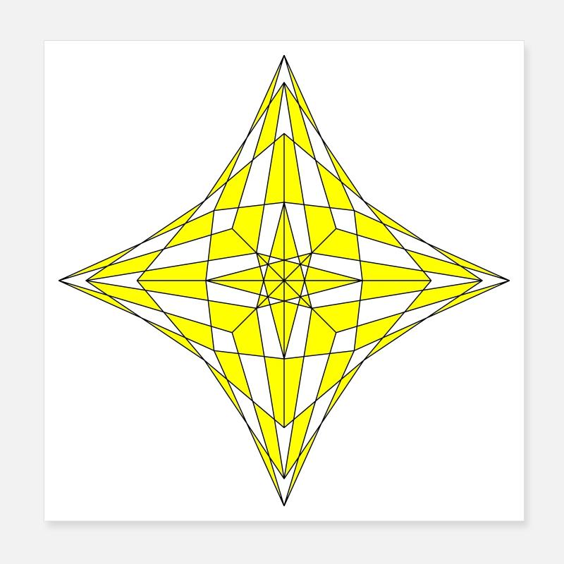 Étoile dans Astroid Poster 20 x 20 cm
