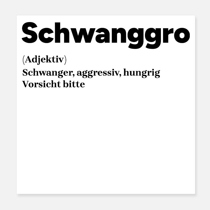Schwangerschaft Schwanger Mutter Statement Eltern Poster 20x20 cm