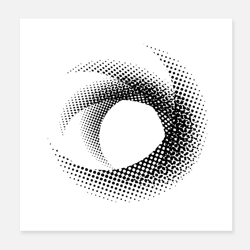 Circle art dotted Poster 8" x 8" (20x20 cm)