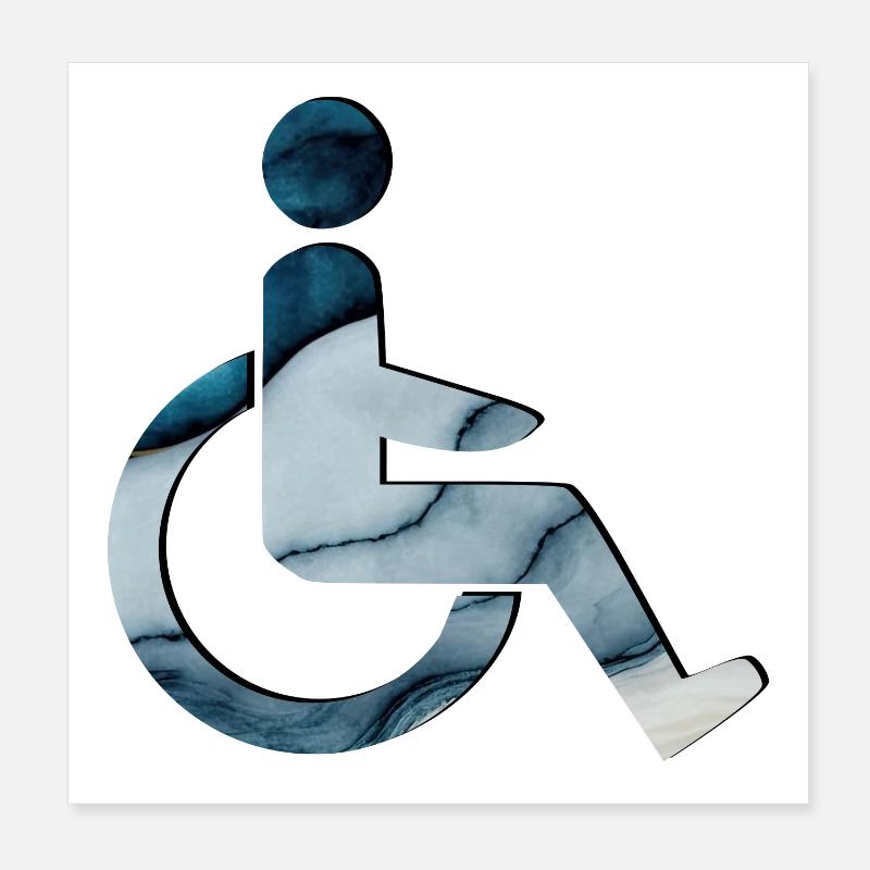 ROLLSTUHL ROLLSTUHLFAHRERIN Poster 20x20 cm