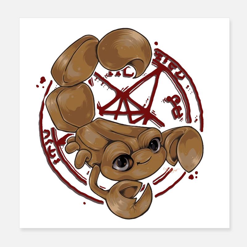 Scorpion trapped Poster 8" x 8" (20x20 cm)