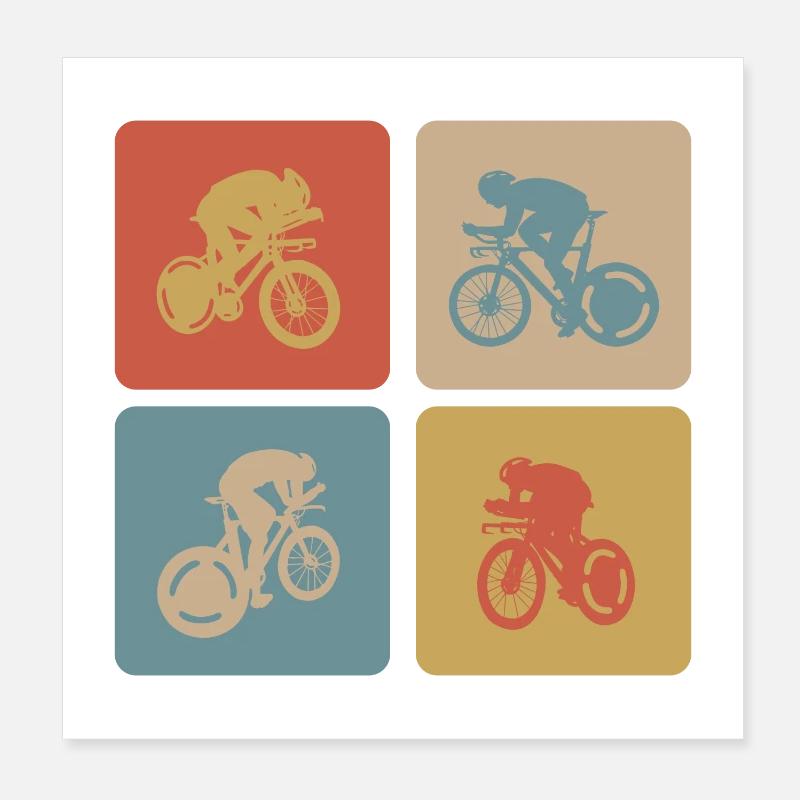 Conception de vélo de route Poster 20 x 20 cm