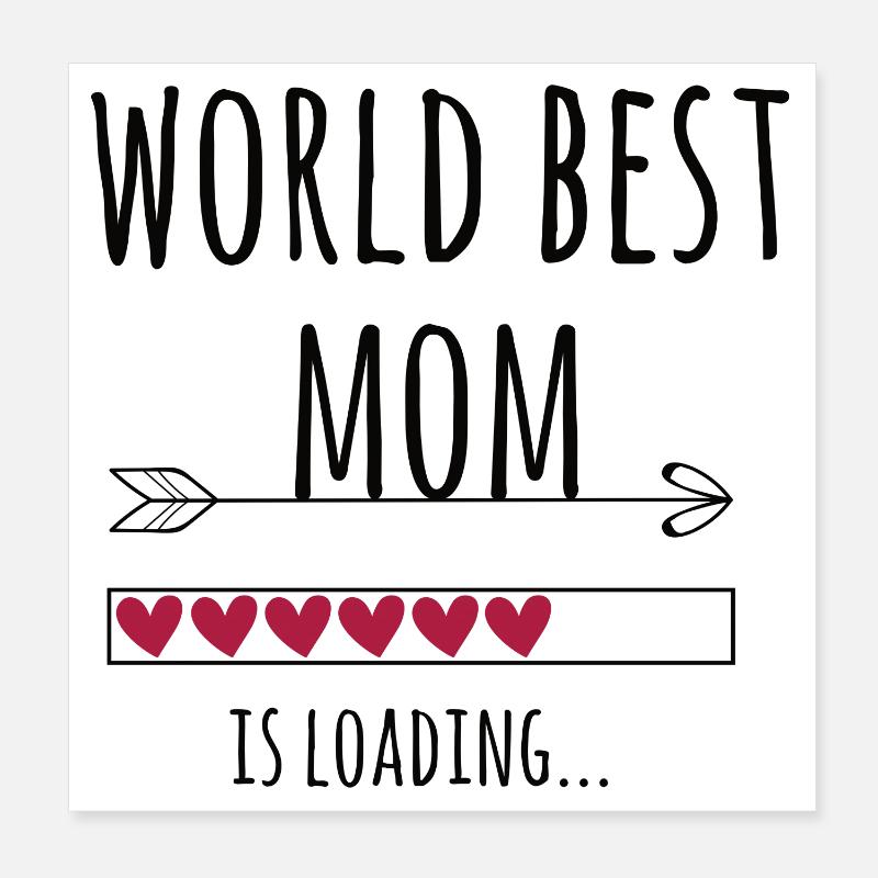 Expectant world best Mama Pregnancy Gift Poster 8" x 8" (20x20 cm)
