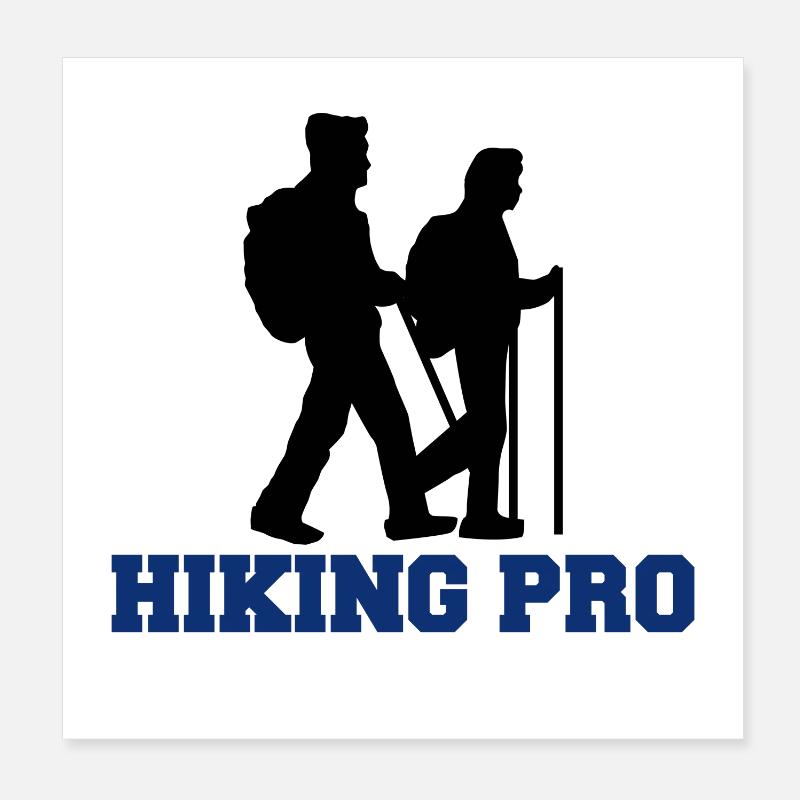 Wnaderer Gipfel Statement Wandern Bergsteigen Poster 20x20 cm