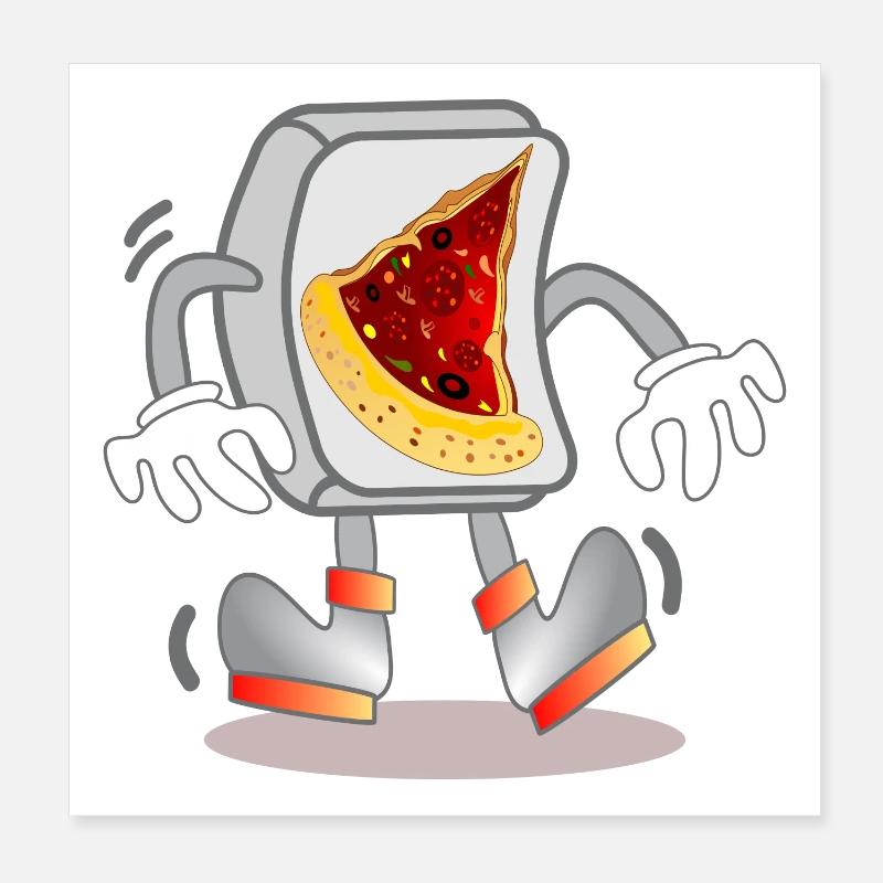 Computer - PIZZA BESTELLUNG Poster 20x20 cm