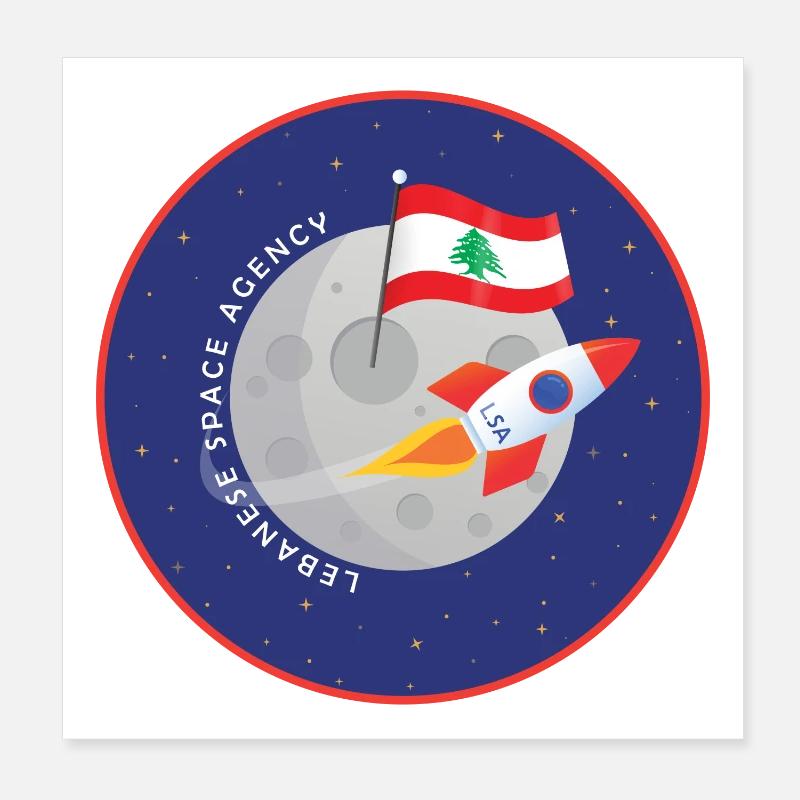 Agence spatiale libanaise Poster 20 x 20 cm
