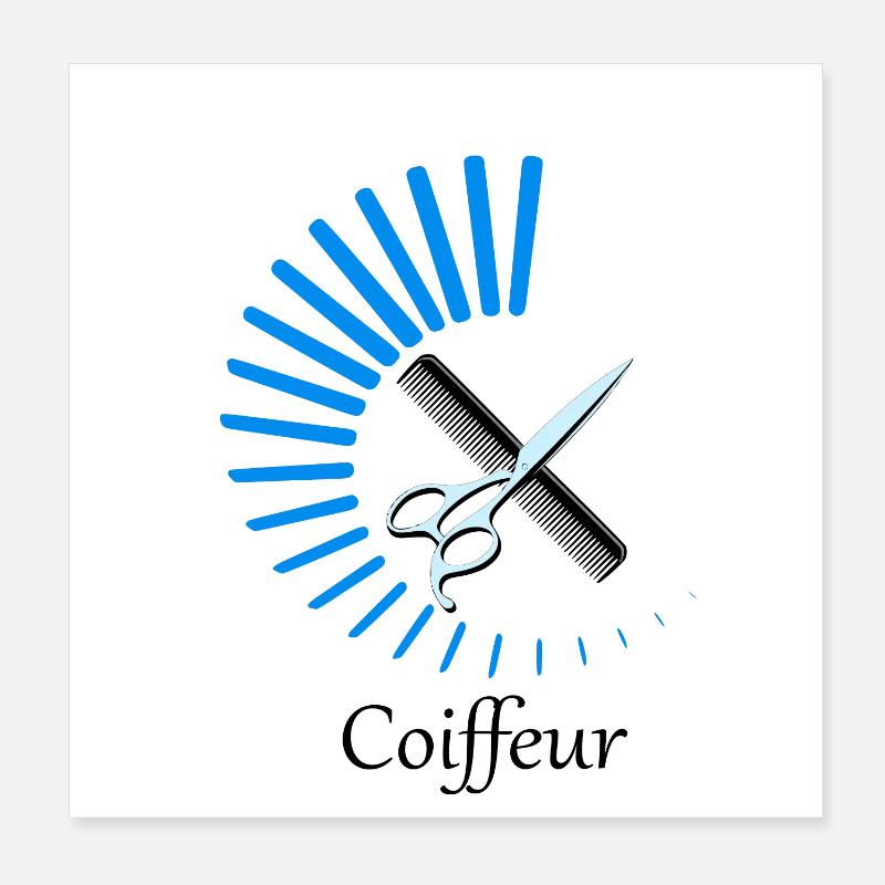 Coiffeur Poster 20 x 20 cm