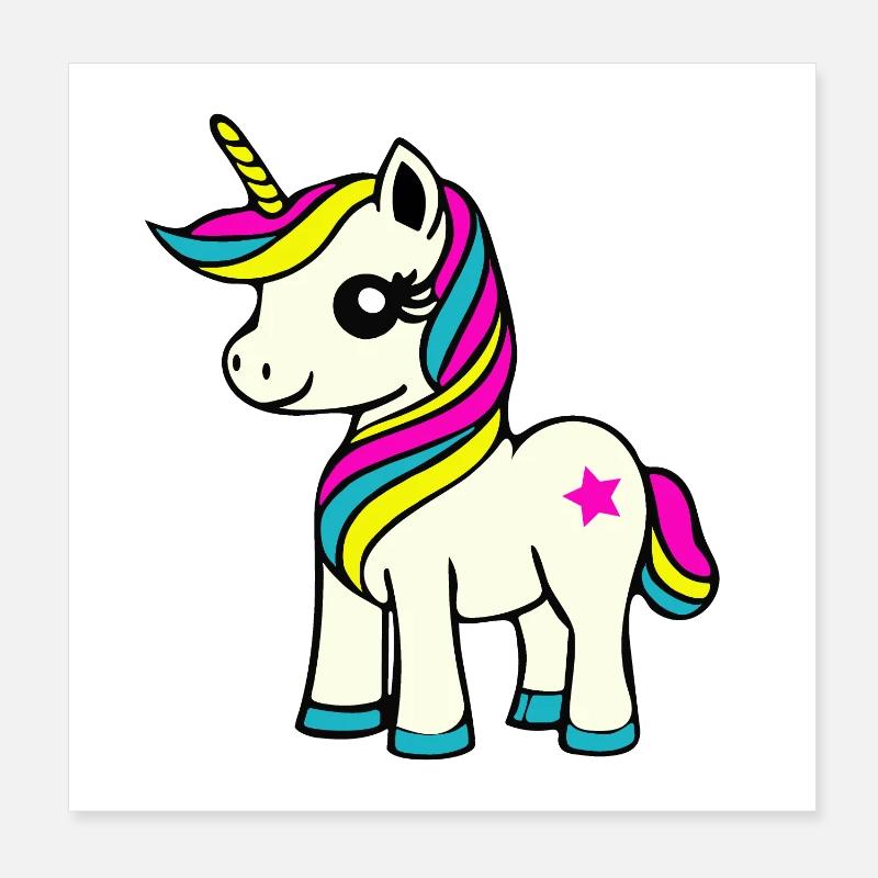 Licorne Poster 20 x 20 cm