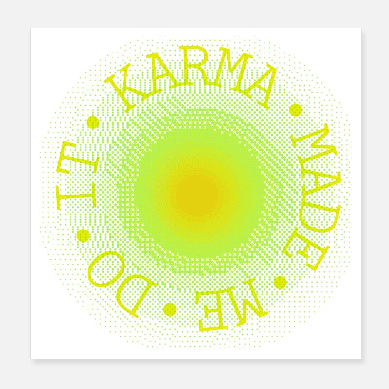 Neon Circle Sunburst Poster 8" x 8" (20x20 cm)