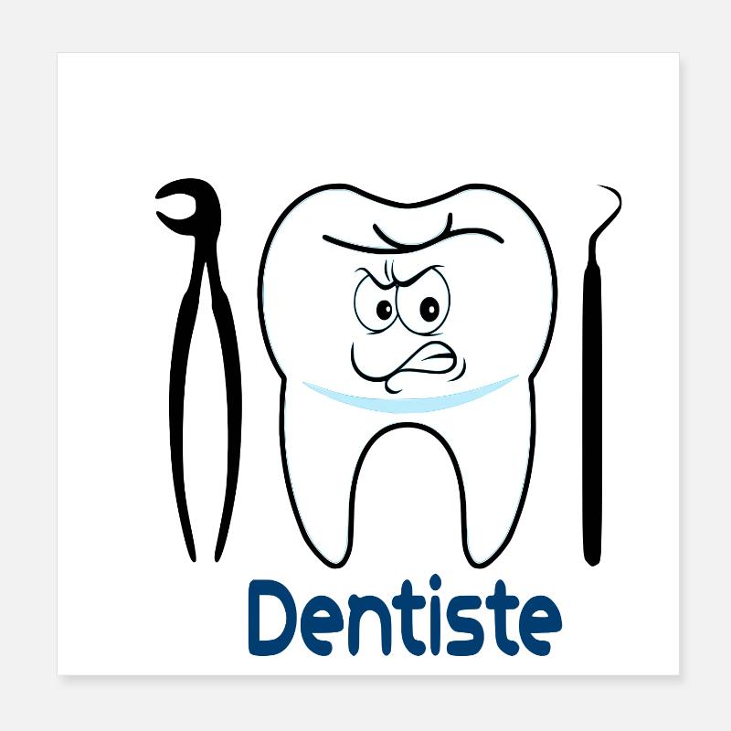 Dentist Poster 8" x 8" (20x20 cm)