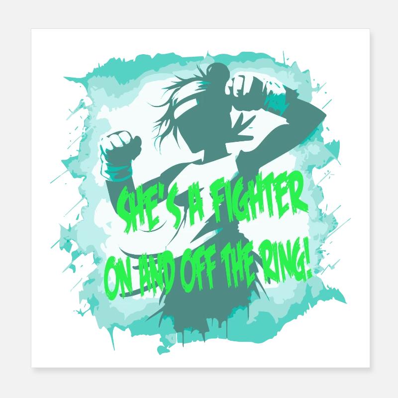Combattante C’est une combattante Poster 20 x 20 cm
