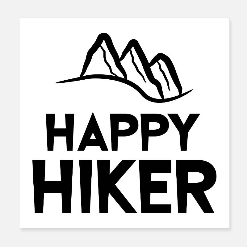 Randonnée Randonnée Nature Experience Déclaration du vagabond Poster 20 x 20 cm