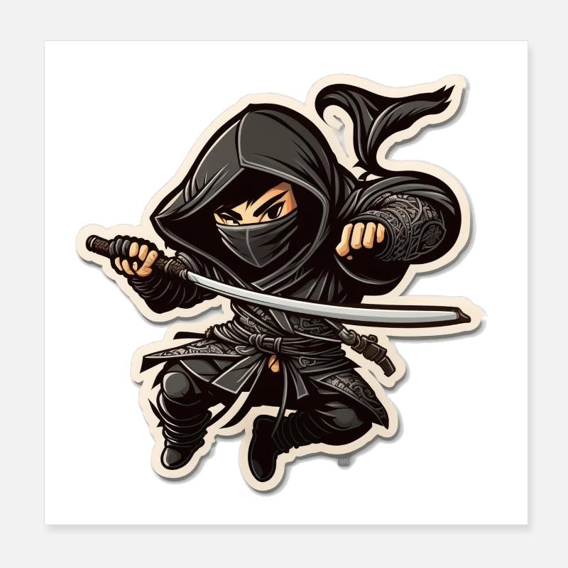 Ninja Poster 20x20 cm