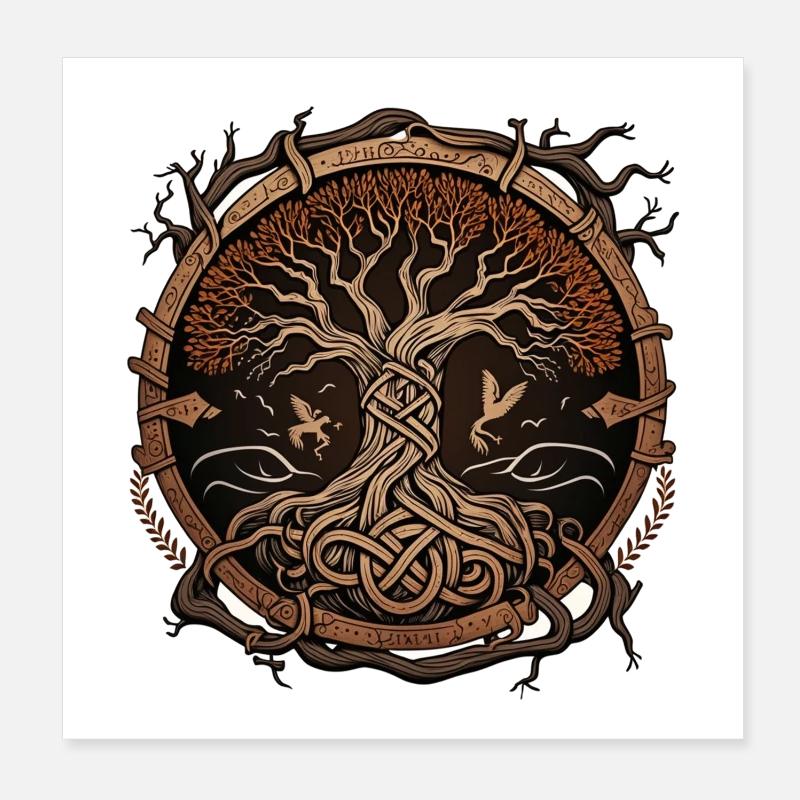 Yggdrasil Poster 20 x 20 cm