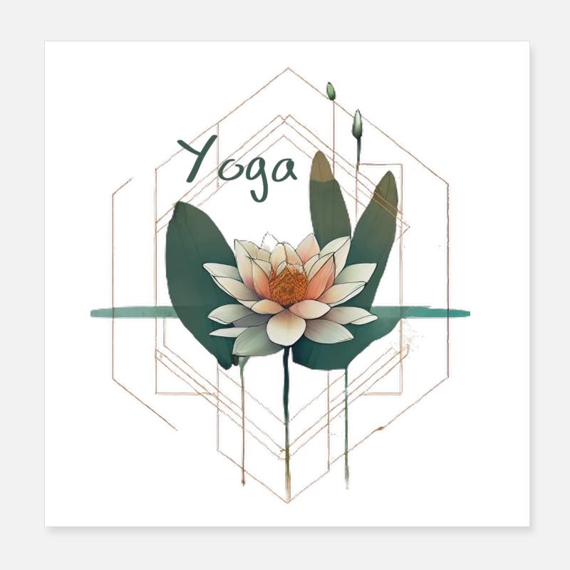 Yoga - Poster 20 x 20 cm - blanc