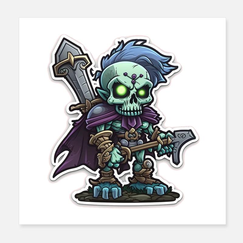 Undead Poster 8" x 8" (20x20 cm)