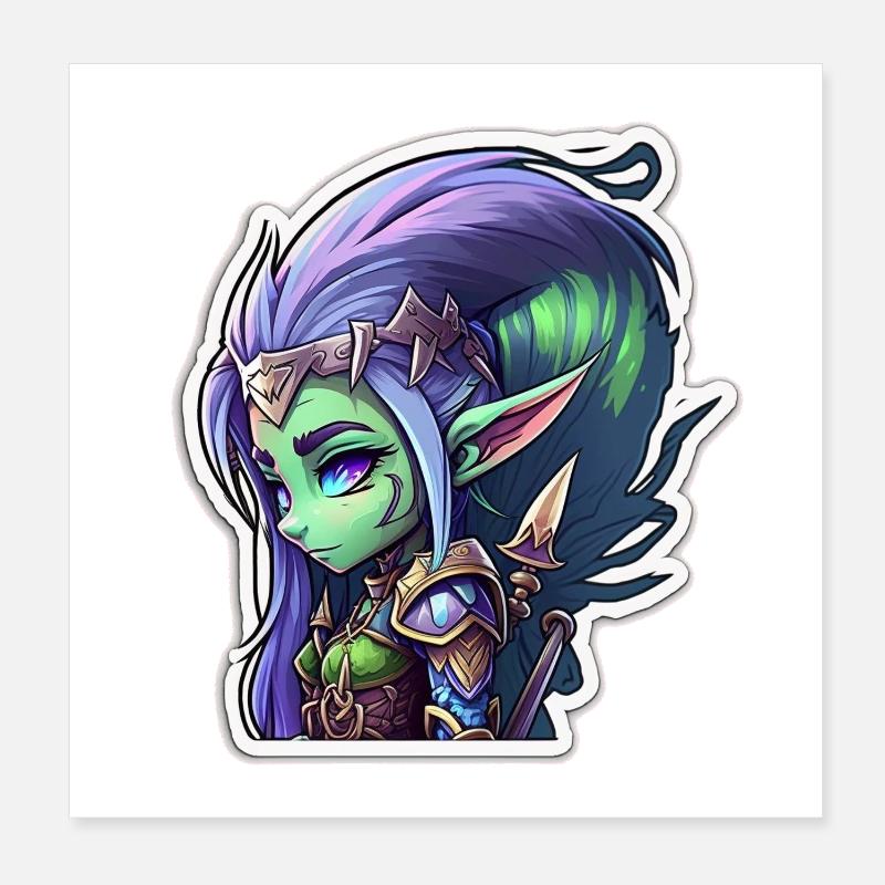 Elfe de la nuit Poster 20 x 20 cm