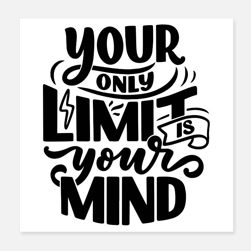 VOTRE SEULE LIMITE EST VOTRE Poster 20 x 20 cm