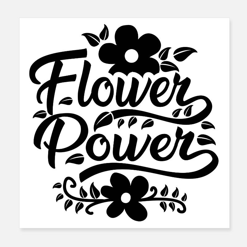 Pouvoir des fleurs Poster 20 x 20 cm