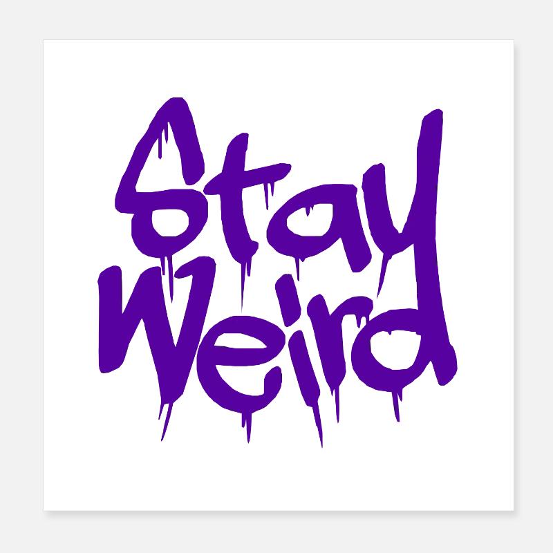 RESTEZ BIZARRE VIOLET Poster 20 x 20 cm