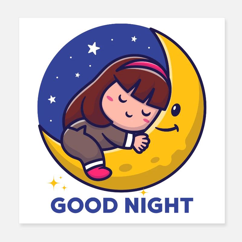 Good night Poster 8" x 8" (20x20 cm)