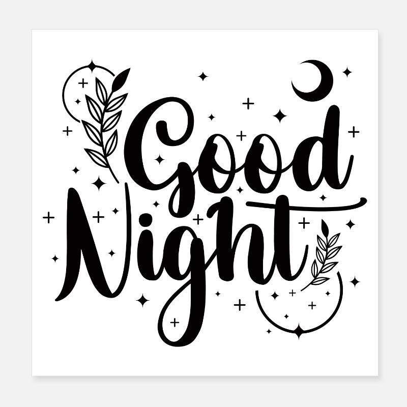 Good Night Poster 8" x 8" (20x20 cm)