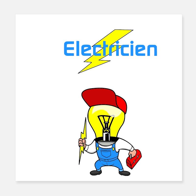 Electrician Poster 8" x 8" (20x20 cm)