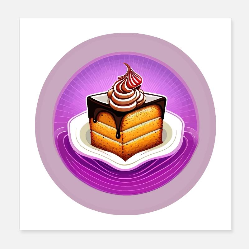 Cakes, pies, baking Poster 8" x 8" (20x20 cm)
