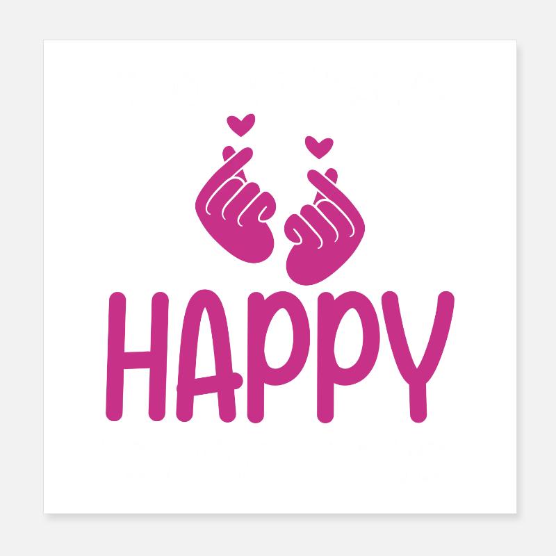 Le K-drama me rend heureuse, pas tant que ça Poster 20 x 20 cm