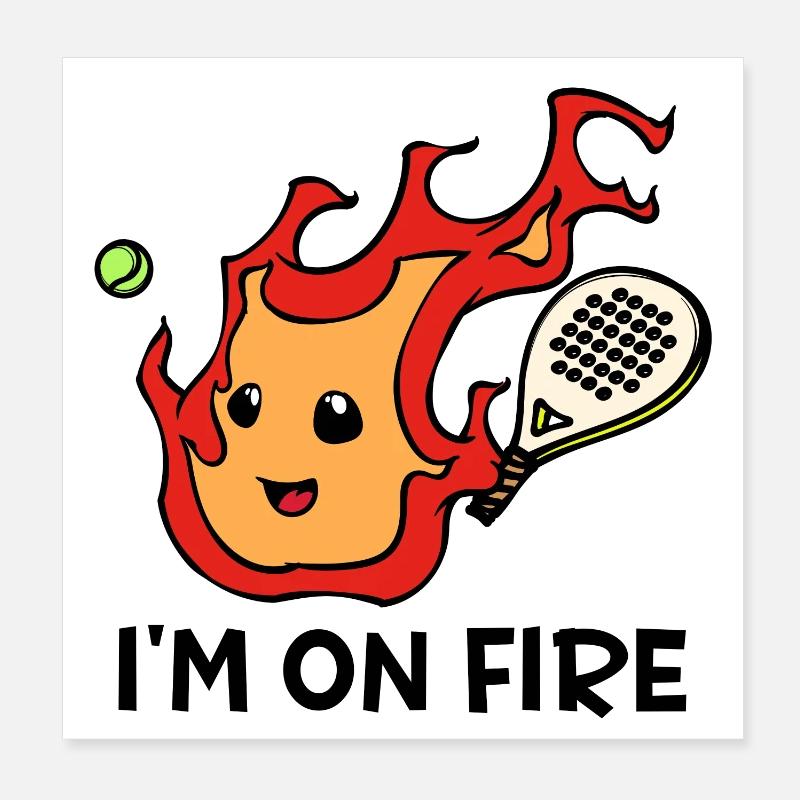 Tournoi de raquette d’entraînement de déclaration de padel de joueur Poster 20 x 20 cm