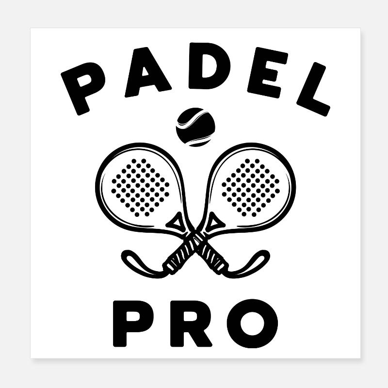 Sport Player Padel Padel Ball Racket Poster 8" x 8" (20x20 cm)