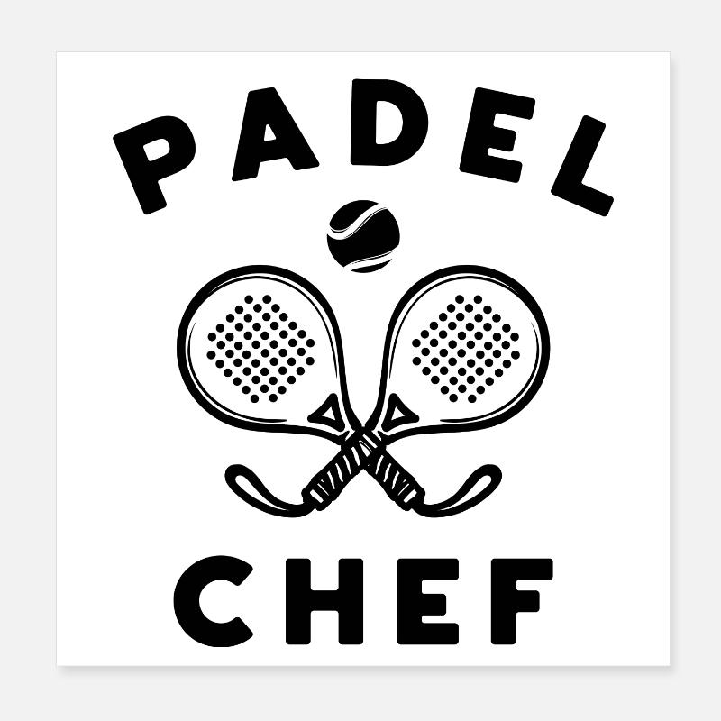 Padel Balls Statement Racket Player Training Poster 8" x 8" (20x20 cm)
