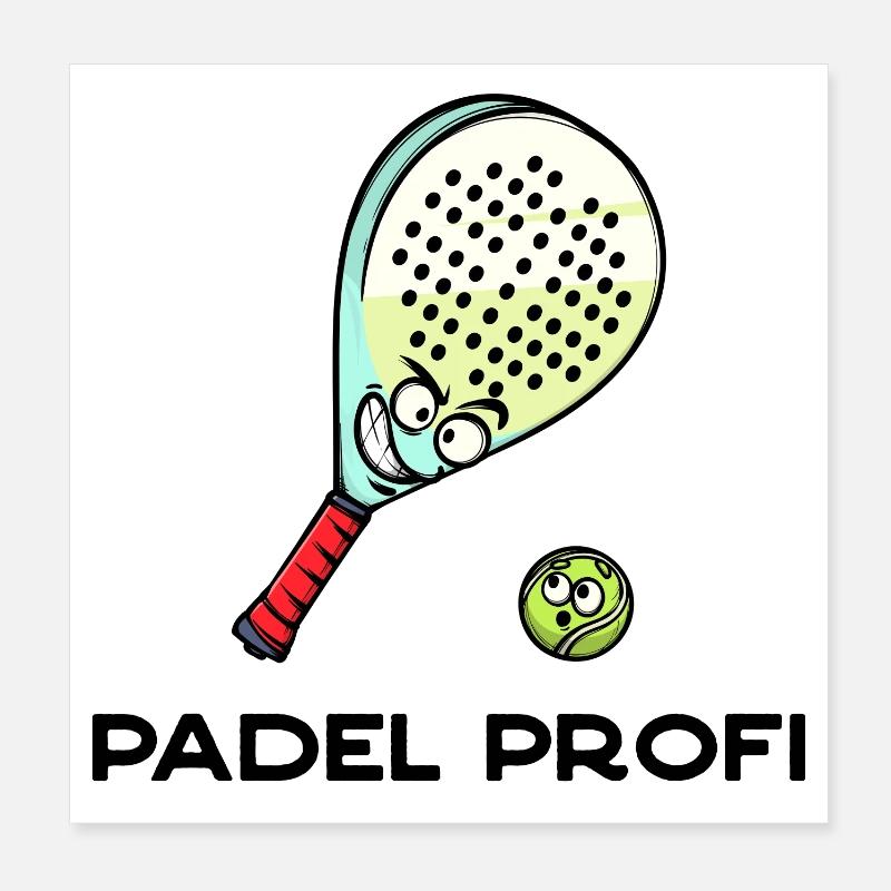 Padel Game Player Statement Padel Racket Balls Poster 8" x 8" (20x20 cm)