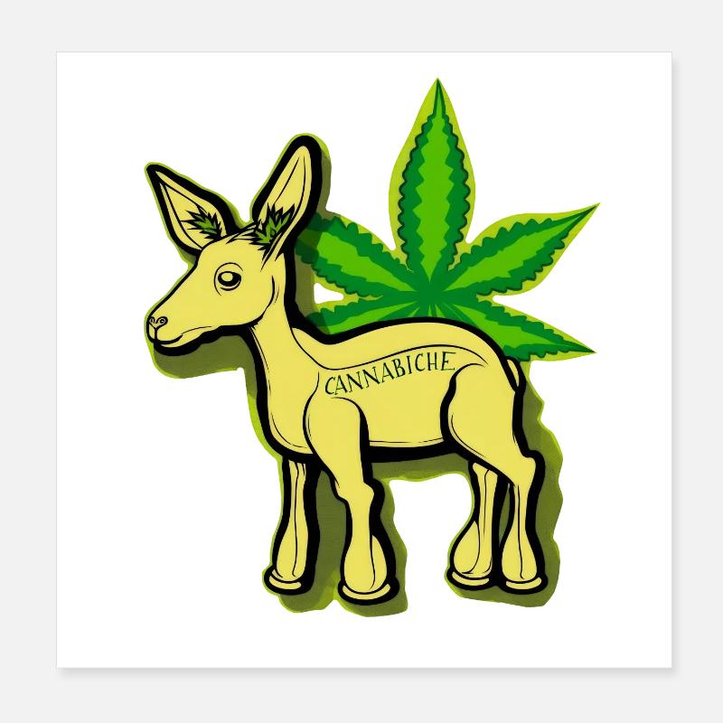 Cannabiche 05 mit Tippfehler Poster 20x20 cm