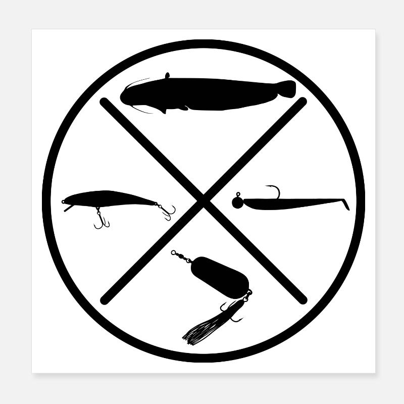 Catfish Poster 8" x 8" (20x20 cm)