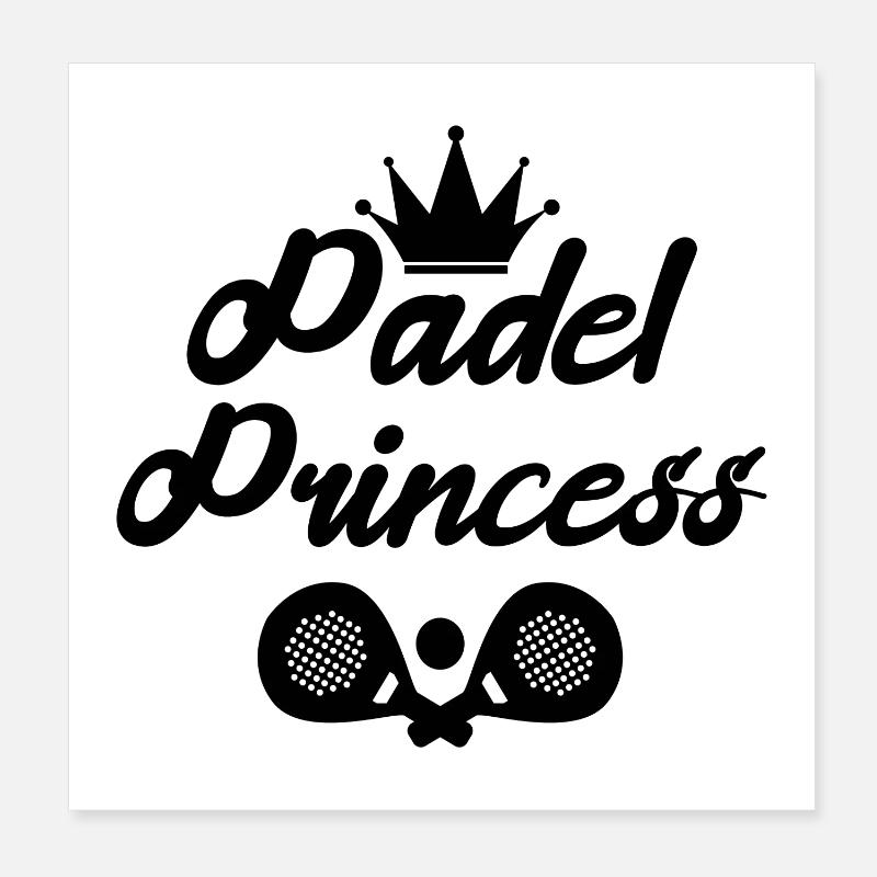 Padel Déclaration de jeu Joueur Balles Raquette Padel Poster 20 x 20 cm