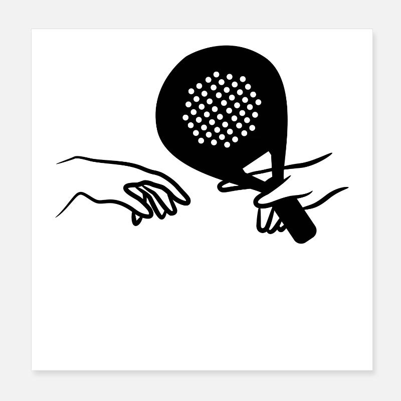 Racket Padel Player Padel Team Padel Game Poster 8" x 8" (20x20 cm)