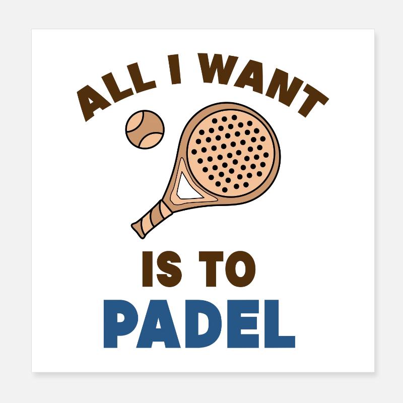 Padel Game Balls Padel Racket Serve Player Poster 8" x 8" (20x20 cm)