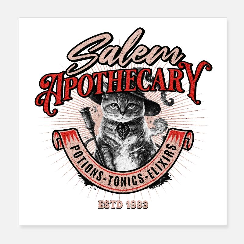 Salem Apothicaire Wizard Chat Poster 20 x 20 cm